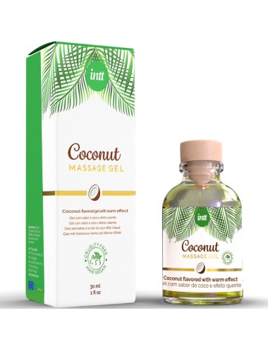 INTT - GEL DE MASAJE VEGANO CON SABOR A COCO Y EFECTO CALOR