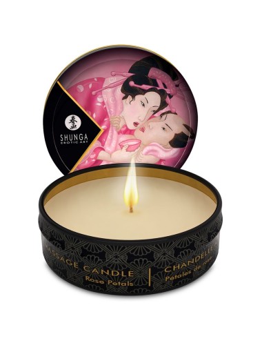 SHUNGA MINI CARESS BY CANDELIGHT VELA MASAJE ROSAS 30ML