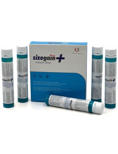 SIZEGAIN PLUS INSTANT SHOT VIGORIZANTE MASCULINO 5 UNIDADES