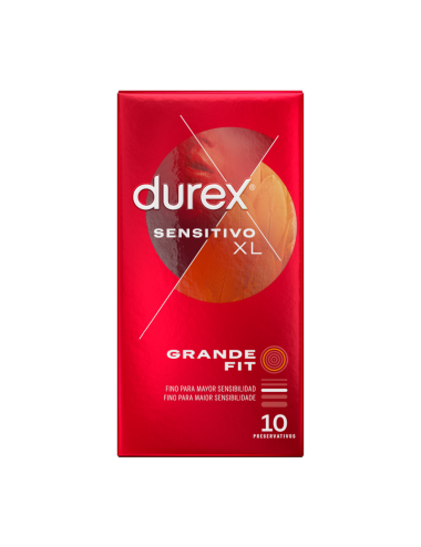 DUREX PRESERVATIVOS SENSITIVO XL 10 UNIDADES