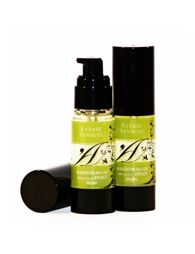 EXTASE SENSUEL ACEITE DE MASAJE EFECTO CALOR CON FEROMONAS MOJITO 30ML
