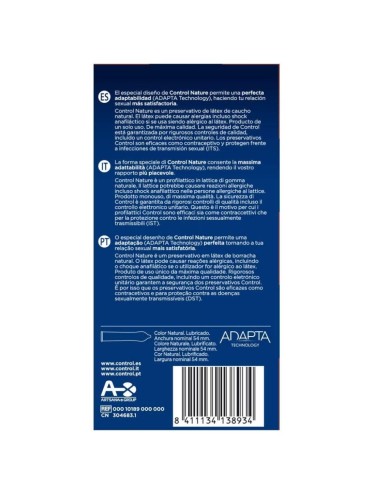 CONTROL ADAPTA NATURE PRESERVATIVOS 24 UNIDADES