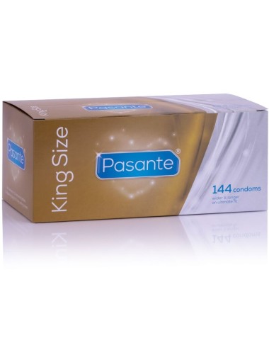 PASANTE PRESERVATIVOS KING MÁS LARGOS Y ANCHOS CAJA 144 UNIDADES