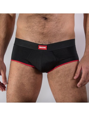 MACHO MS24R CALZONCILLO BRIEF DARK RED L