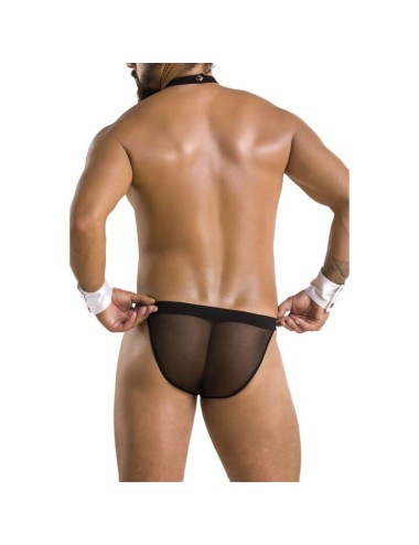 PASSION 036 SLIP ALFROJO NEGRO L/XL