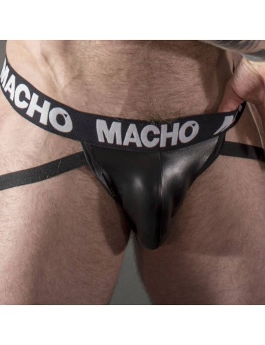 MACHO - MX25NC JOCK CUERO NEGRO L