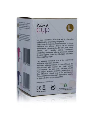 NINA CUP COPA MENSTRUAL TALLA L ROSA