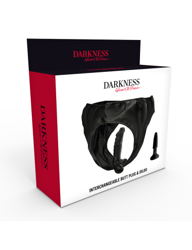 DARKNESS PANTIES CON PLUG Y DILDO INTERCAMBIABLE