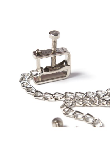 OHMAMA FETISH PINZAS METALICAS TORNILLO CON CADENA