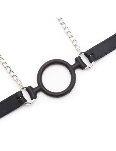 OHMAMA FETISH MORDAZA DE ANILLA CON CADENAS Y PINZAS PEZONES