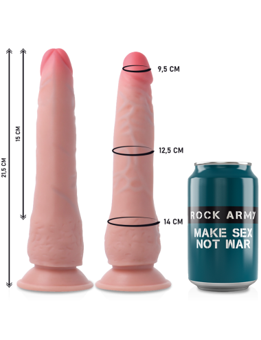 ROCKARMY ARNÉS + DUAL DENSITY CRUSADER DILDO REALISTA 21,5CM