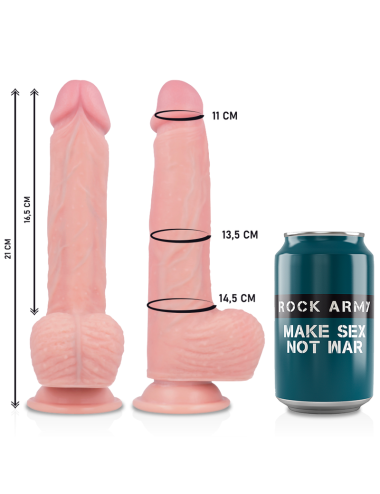ROCKARMY ARNÉS + LIQUID SILICONE DILDO PREMIUM SPITFIRE 21CM
