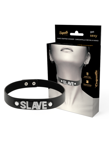 COQUETTE CHIC DESIRE CHOKER CUERO VEGANO - SLAVE