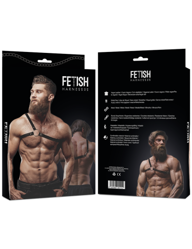 FETISH SUBMISSIVE ATTITUDE - ARNÉS ECOPIEL HOMBRO CRUZADO HOMBRE