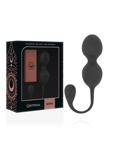 RITUAL NISHA BOLAS KEGEL RECARGABLES VIBRADORAS NEGRO