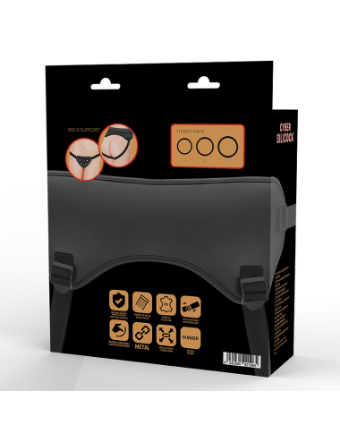 CYBER SILICOCK - ARNÉS CON 3 ANILLAS SILICONA