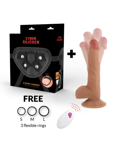 CYBER SILICOCK - ARNÉS SILICONA LIQUIDA JOHN CONTROL REMOTO