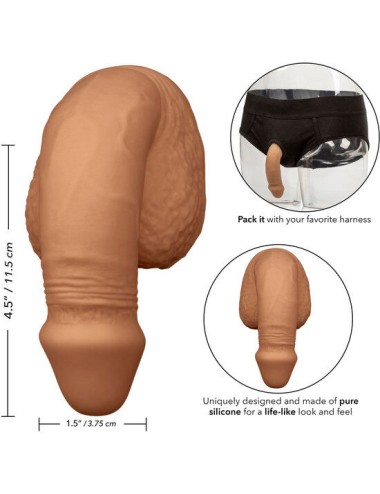CALIFORNIA EXOTICS - PACKING PENIS PENE DE SILICONA 12.75CM CARAMELO