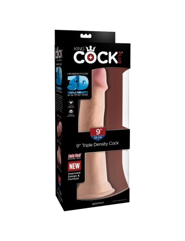 KING COCK - DILDO TRIPLE DENSIDAD 23 CM