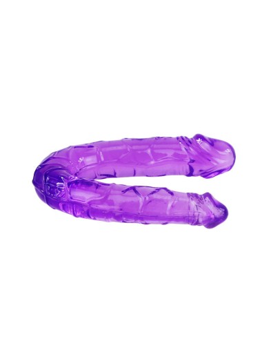 DILDO DOBLE EN GELATINA FLEXIBLE LILA