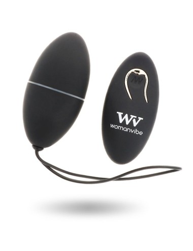 WOMANVIBE - ALSAN HUEVO CONTROL REMOTO NEGRO SILICONA NEGRO