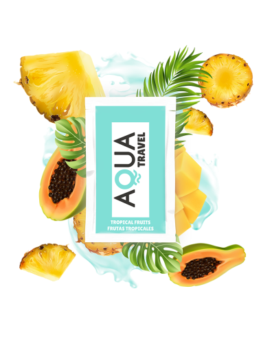 AQUA TRAVEL - LUBRICANTE BASE AGUA SABOR FRUTAS TROPICALES 6 ML
