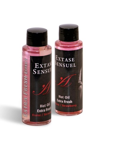EXTASE SENSUAL - ACEITE MASAJE EFECTO EXTRA FRESH FRESA 100 ML