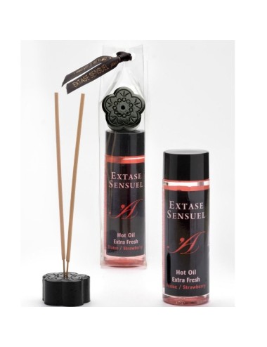 EXTASE SENSUAL - ACEITE MASAJE EFECTO EXTRA FRESH FRESA 100 ML
