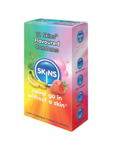 SKINS - PRESERVATIVO SABORES VARIOS 12 UDS