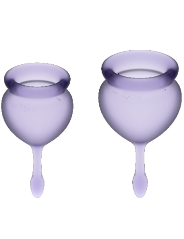 SATISFYER - FEEL GOOD KIT COPA MENSTRUAL LILA 15 + 20 ML