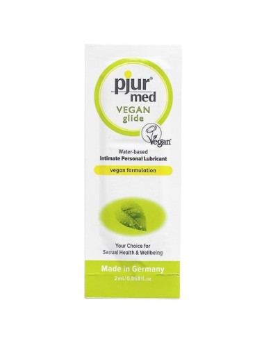 PJUR - MED VEGAN GLIDE LUBRICANTE BASE AGUA 2 ML