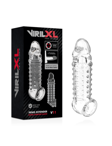 VIRILXL - EXTENSION Y FUNDA  DE PENE  V11 TRANSPARENTE