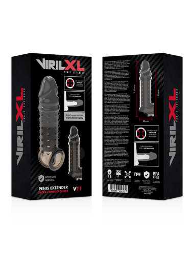 VIRILXL - EXTENSION Y FUNDA DE PENE  V11 NEGRO