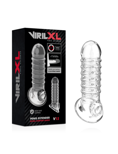 VIRILXL - EXTENSION Y FUNDA  DE PENE  V15 TRANSPARENTE