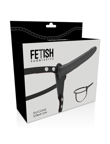 FETISH SUBMISSIVE HARNESS - SILICONA NEGRO 15 CM