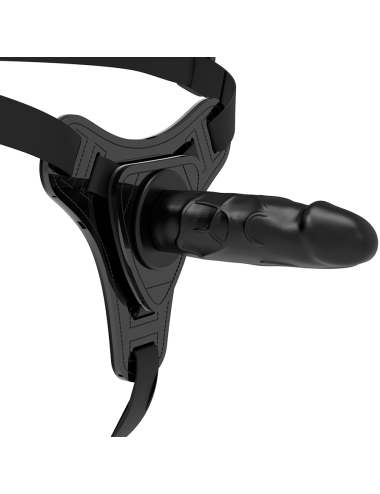 FETISH SUBMISSIVE HARNESS - SILICONA NEGRO REALISTIC 15 CM