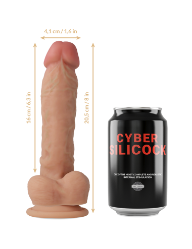 CYBER SILICOCK - ARNÉS SILICONA LIQUIDA MAGNUS 20.5 CM -O- 4.1 CM