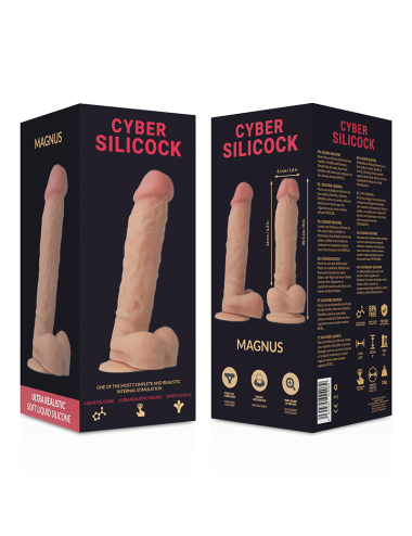 CYBER SILICOCK - ARNÉS SILICONA LIQUIDA MAGNUS 20.5 CM -O- 4.1 CM