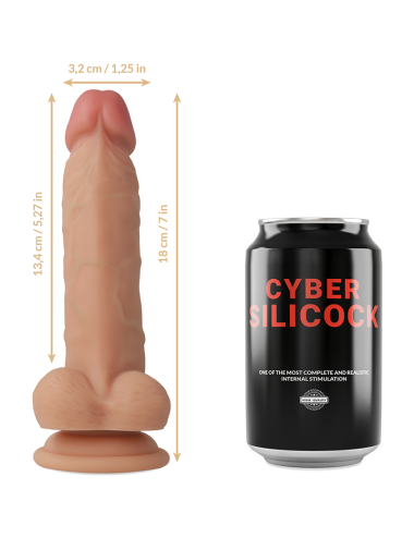 CYBER SILICOCK - ARNÉS SILICONA LIQUIDA JUDE 18 CM -O- 3.2 CM