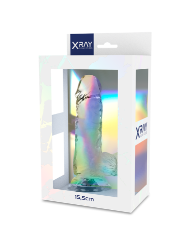 X RAY - ARNÉS + DILDO REALISTA TRANSPARENTE 15.5 CM -O- 3.5 CM