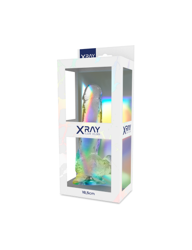 X RAY - ARNÉS + DILDO REALISTA TRANSPARENTE 18.5 CM -O- 3.8 CM
