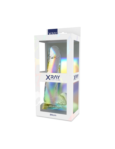 X RAY - ARNÉS + DILDO REALISTA TRANSPARENTE 20 CM -O- 4.5 CM