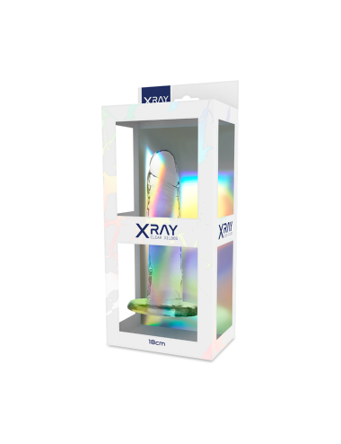 X RAY - ARNÉS + DILDO TRANSPARENTE 18 CM -O- 4 CM