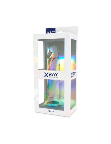 X RAY - ARNÉS + DILDO TRANSPARENTE 19 CM -O- 4 CM