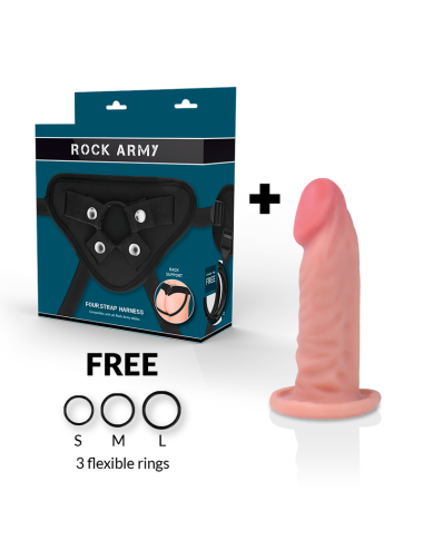 ROCKARMY - ARNES + DUAL DENSITY TIGER DILDO REALISTA 14 CM -O- 4.46 CM