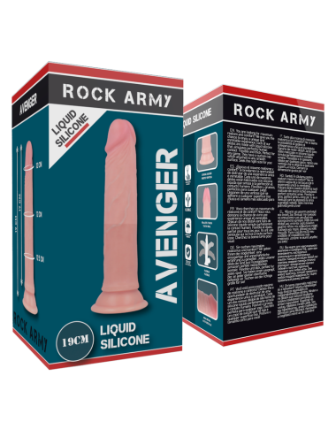 ROCKARMY - HARNESS + LIQUID SILICONE DILDO PREMIUM AVENGER 19 CM -O- 3.98 CM