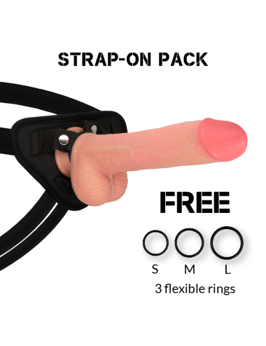 ROCKARMY - ARNÉS + LIQUID SILICONE DILDO PREMIUM KINGCOBRA 24 CM -O- 4.77 CM