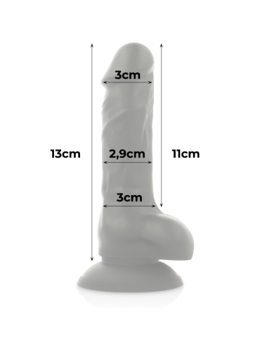 COCK MILLER - ARNES + DILDO SILICONA DENSITY COCKSIL ARTICULABLE NEGRO 13 CM
