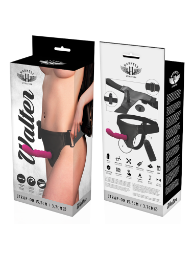 HARNESS ATTRACTION - RNES WALTER CON VIBRACIÓN 15.5 CM -O- 3.7 CM