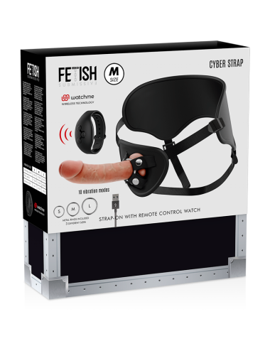 FETISH SUBMISSIVE CYBER STRAP - ARNES CON DILDO CONTROL REMOTO TECNOLOGIA WATCHME M